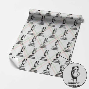 I Need A Hug from A Baddie Wrapping Paper Roll Funny Frog Saying Quote TS14 Christmas Plaid Print Your Wear