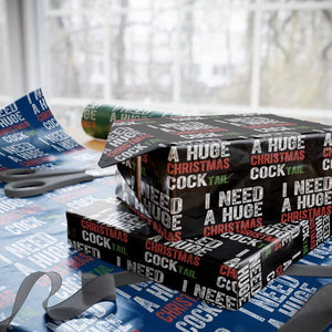I Need A Huge Christmas Cocktail Wrapping Paper Roll Funny Adult Humor Xmas Party Drinking TS11 Black Print Your Wear