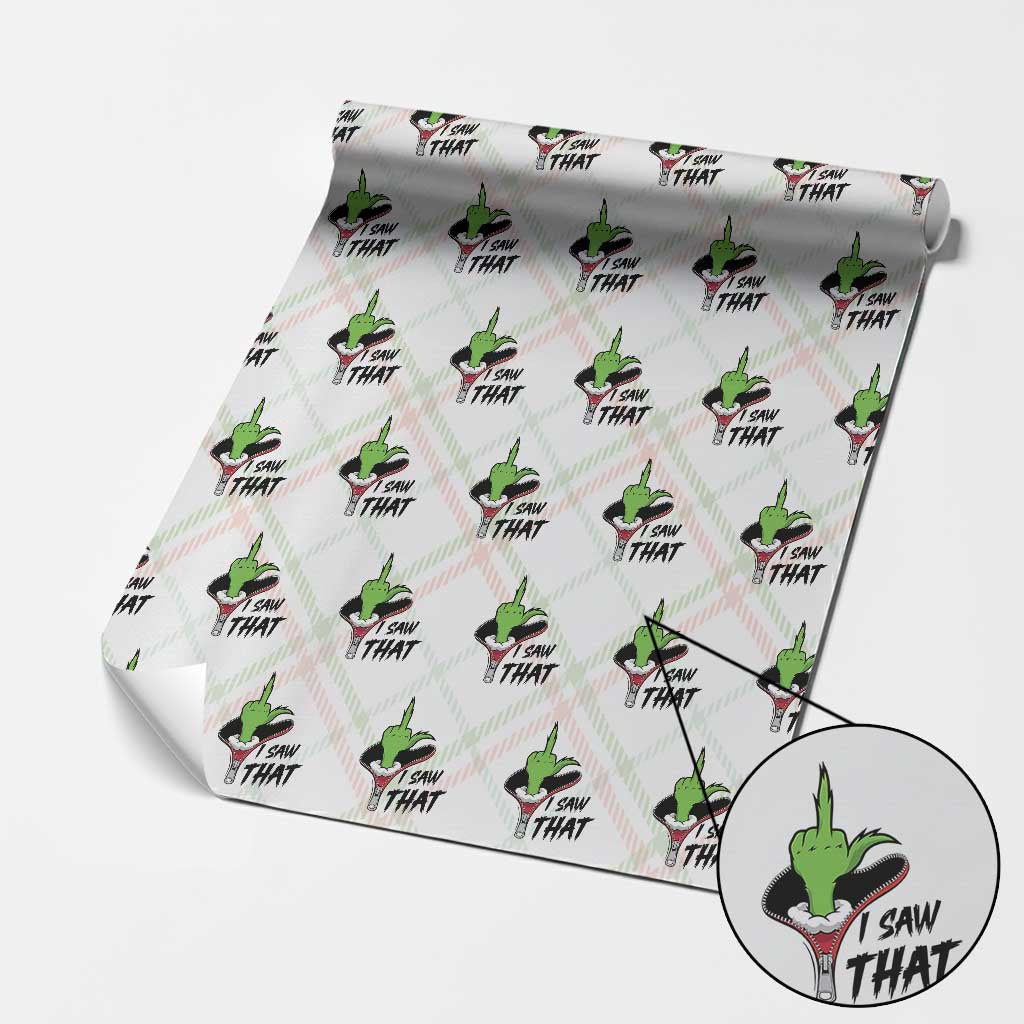 I Saw That Wrapping Paper Roll Funny Elf Hand Christmas TS14 Christmas Plaid Print Your Wear