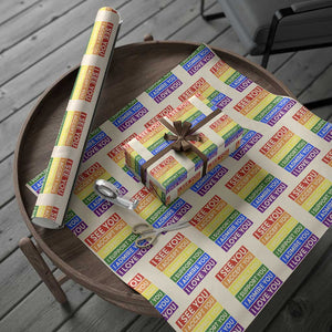 I See Accept Respect Support Admire Love You Wrapping Paper Roll LGBT Ally Pride Graphic