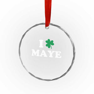I Shamrock Maye Crystal Glass Ornament St. Patrick’s Day Sports Fan Irish Twist TS02 Print Your Wear