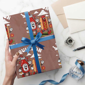I Squirt On Juicy Wieners Wrapping Paper Roll Inappropriate Raunchy Humor TS10 Mocha Print Your Wear