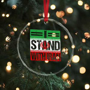 I Stand With Iran Crystal Glass Ornament Iranian People Freedom Protest TS11 Print Your Wear