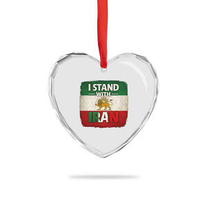 I Stand With Iran Heart Crystal Glass Ornament Free Iran Support Persian Lion Flag TS11 Print Your Wear