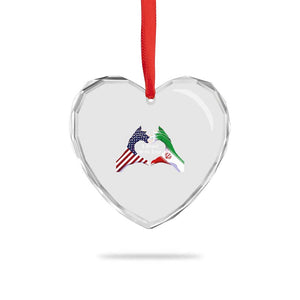 I Stand With Iran Heart Crystal Glass Ornament Support Iranian People For Peace TS12 Print Your Wear