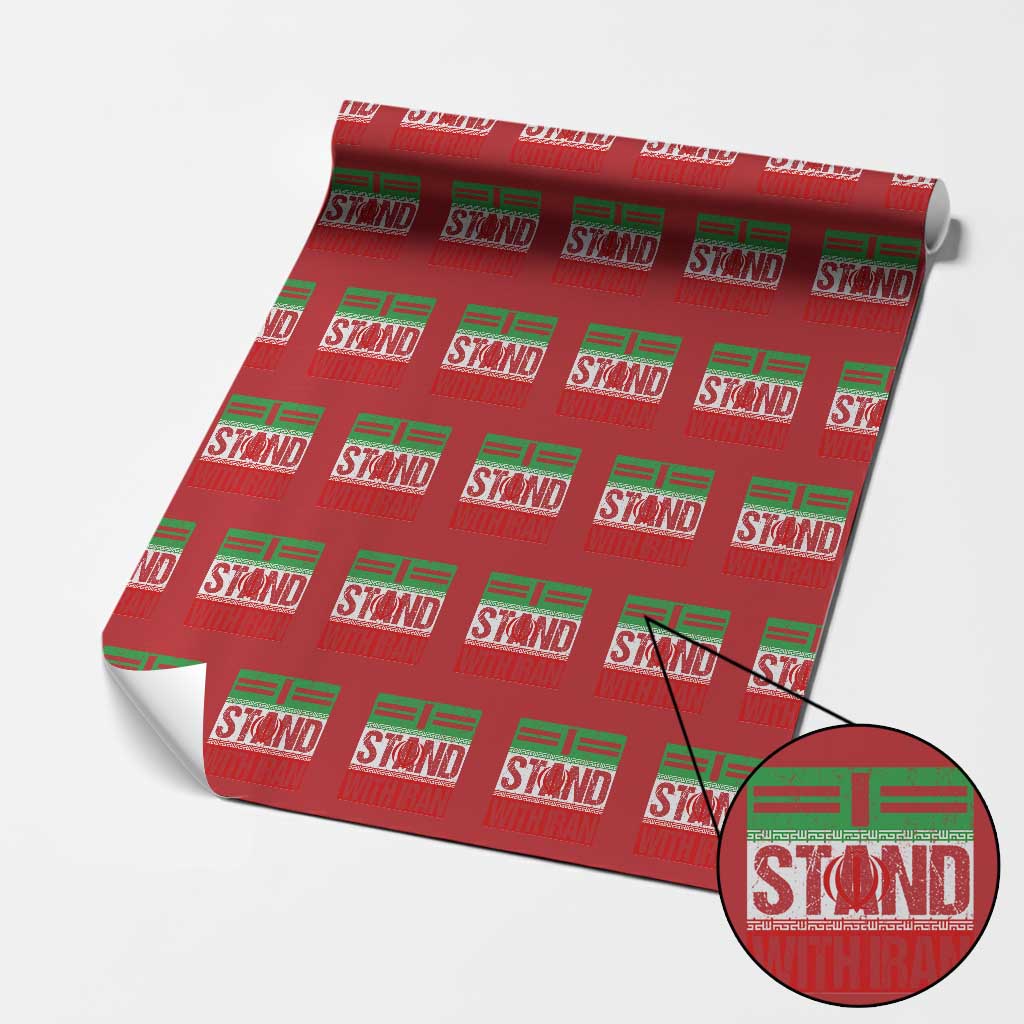 I Stand With Iran Wrapping Paper Roll Iranian People Freedom Protest TS11 Red Print Your Wear