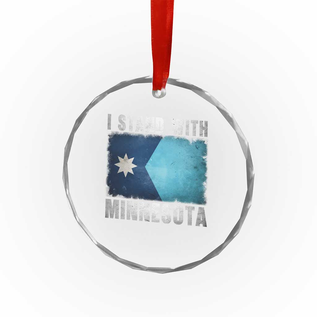 I Stand With Minnesota Crystal Glass Ornament MN State Support Political Protest TS11 Print Your Wear