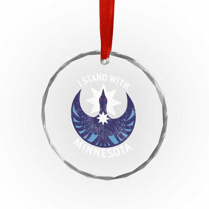 I Stand With Minnesota Crystal Glass Ornament Rebel Common Loon Minnesota Protest TS11 Print Your Wear