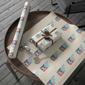 I Stand With Minnesota Wrapping Paper Roll Minnesota Resist Anti ICE Immigration Protest TS14 Beige Print Your Wear