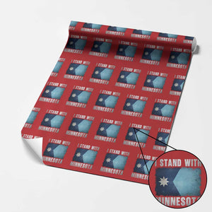 I Stand With Minnesota Wrapping Paper Roll MN State Support Political Protest TS11 Red Print Your Wear