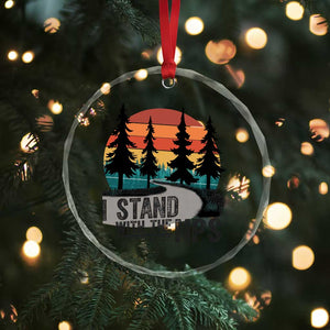 I Stand With The NPS Crystal Glass Ornament National Park Support Park Rangers - Print Your Wear