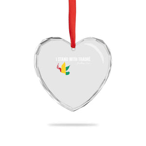 I Stand With Traoré Heart Crystal Glass Ornament Burkina Faso Peace Dove TS02 Print Your Wear