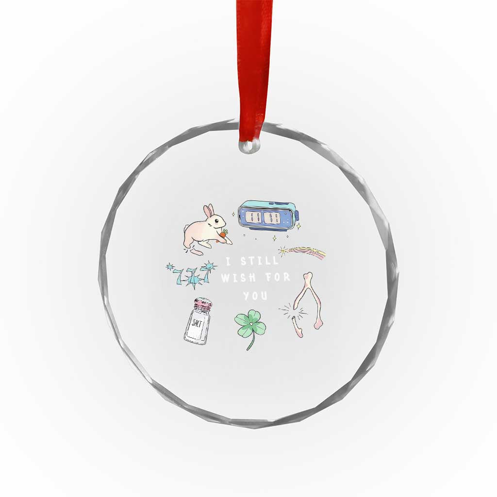 I Still Wish for You Lucky Rabbit 1111 Stars Clover Signs Crystal Glass Ornament TS11 Print Your Wear