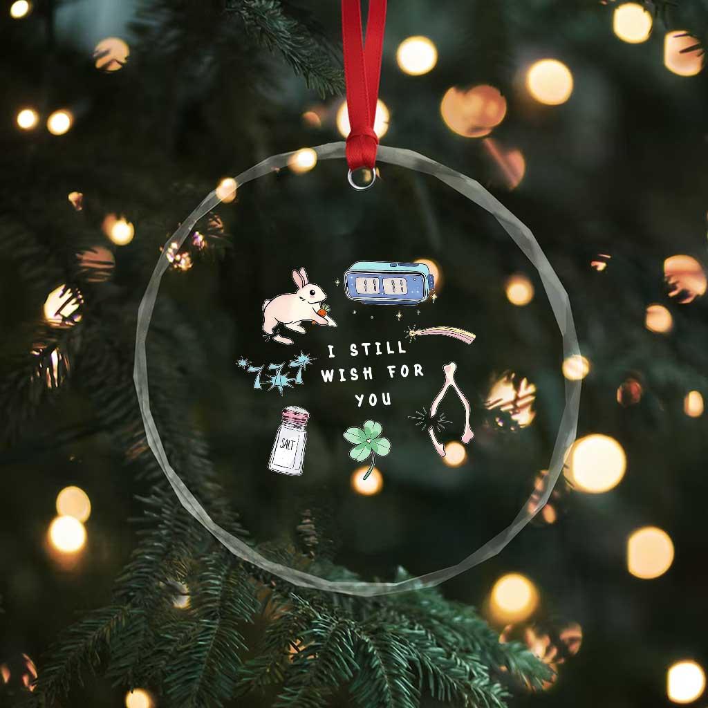 I Still Wish for You Lucky Rabbit 1111 Stars Clover Signs Crystal Glass Ornament TS11 Print Your Wear