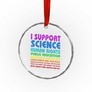 I Support Progressive Liberal Democratic Causes Protest Crystal Glass Ornament TS10 Print Your Wear
