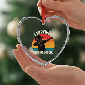 I Survived 67 Days Of School Heart Crystal Glass Ornament Funny Boys Kids TS14 Print Your Wear