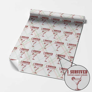 I Survived Patricia's Sunset Cocktails Wrapping Paper Roll Vintage 90s Trendy TV Show Movie