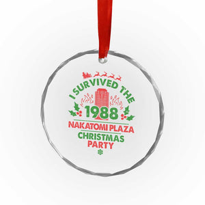 I Survived The 1988 Nakatomi Plaza Xmas Party Crystal Glass Ornament Vintage Mistletoe TS11 Print Your Wear