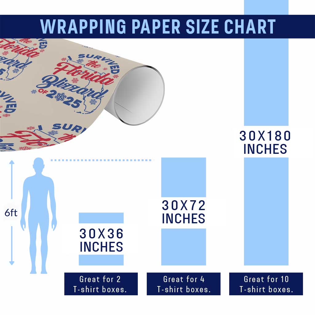 I Survived The Florida Blizzard Of 2025 Wrapping Paper Roll TS02 Print Your Wear