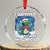 I Survived The Snow In Florida Crystal Glass Ornament Funny Crocodile - Print Your Wear