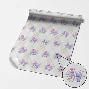 I Was 6 Now I Am 7 Wrapping Paper Roll Funny Birthday Alpha Kids TS12 Christmas Plaid Print Your Wear