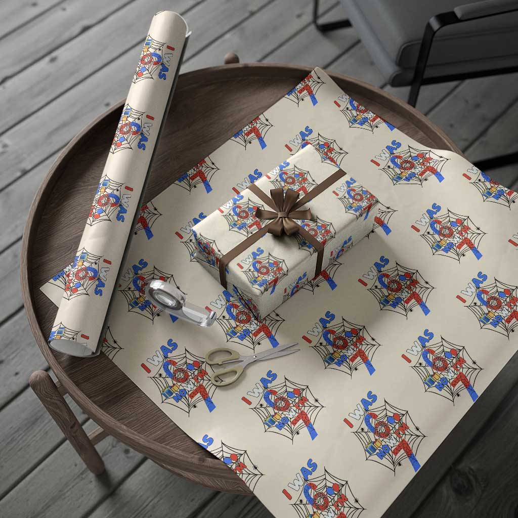 I Was 6 Now I Am 7 Wrapping Paper Roll Spider Themed Birthday Boy TS12 Beige Print Your Wear