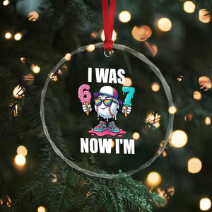 I Was 6 Now I'm 7 Crystal Glass Ornament Baseball Ice Cream Drip Number 67 Player TS14 Print Your Wear