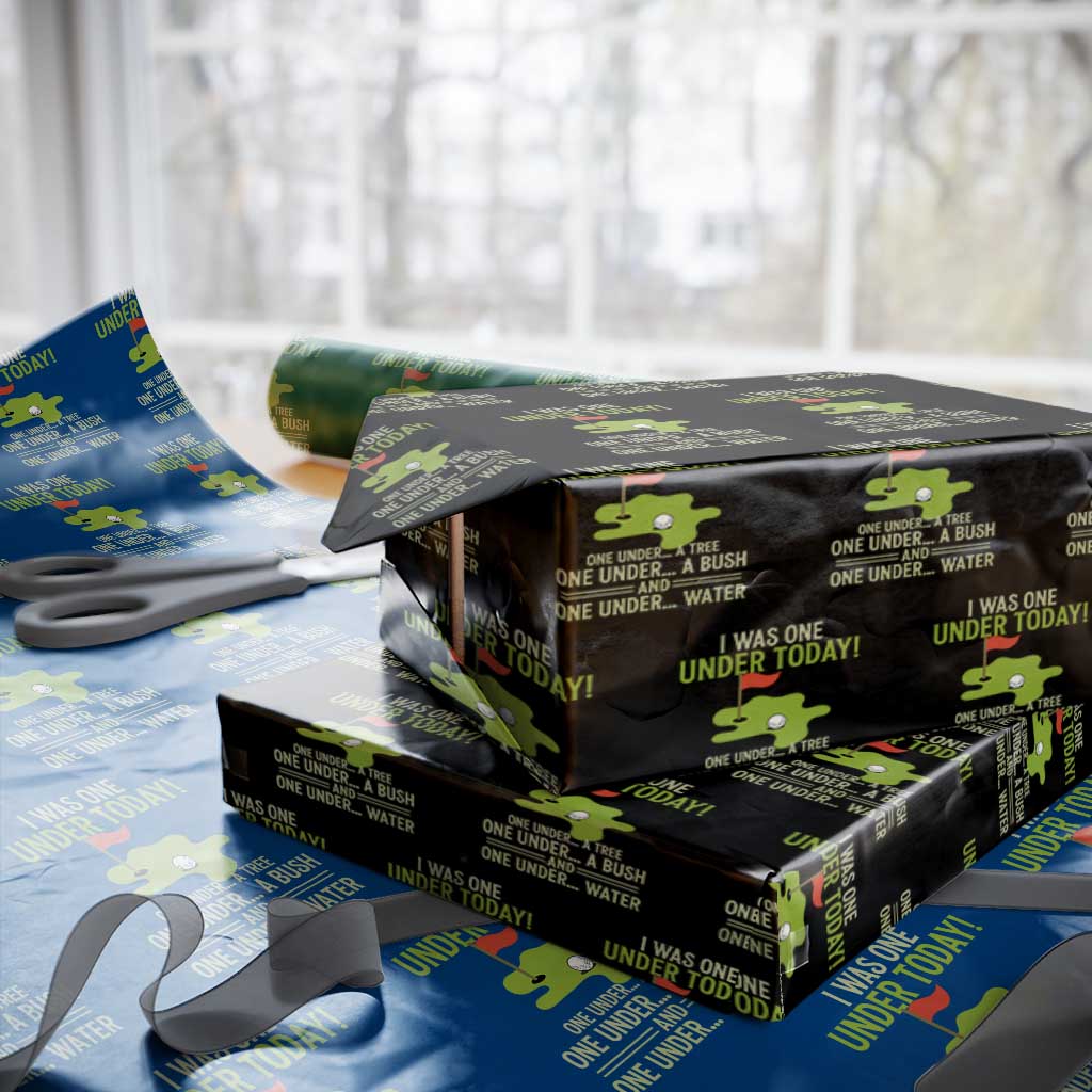 I Was One Under Today Funny Golf Humor Wrapping Paper Roll Sarcastic Golfer Joke Gift for Amateur Golfing Enthusiasts n Dads TS02 Black Print Your Wear