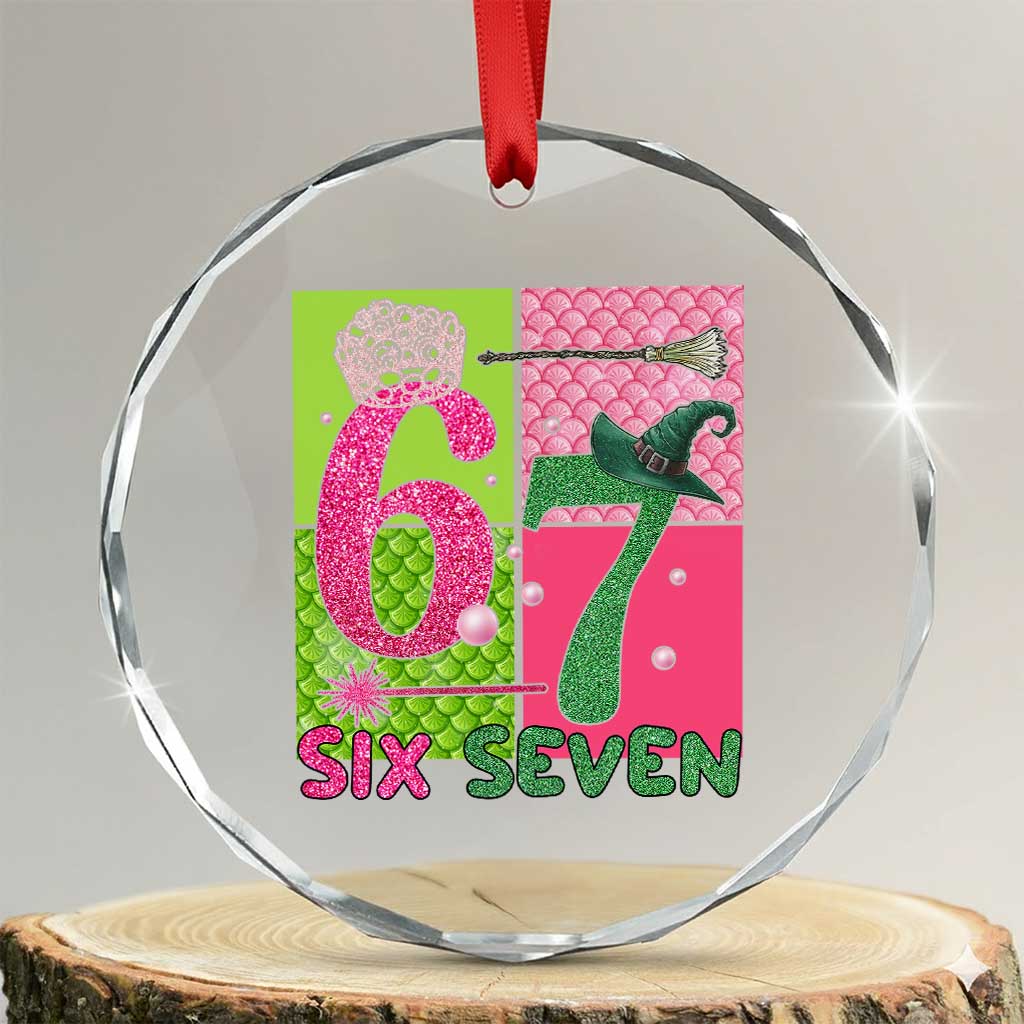 I Was Six Now I Am Seven Crystal Glass Ornament Fantasy Birthday Girl TS12 Transparent Glass 3'' Circle Print Your Wear