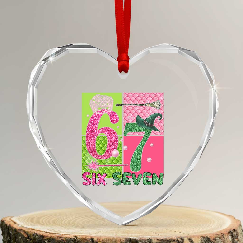 I Was Six Now I Am Seven Heart Crystal Glass Ornament Fantasy Birthday Girl TS12 Transparent Glass 3'' Heart Print Your Wear