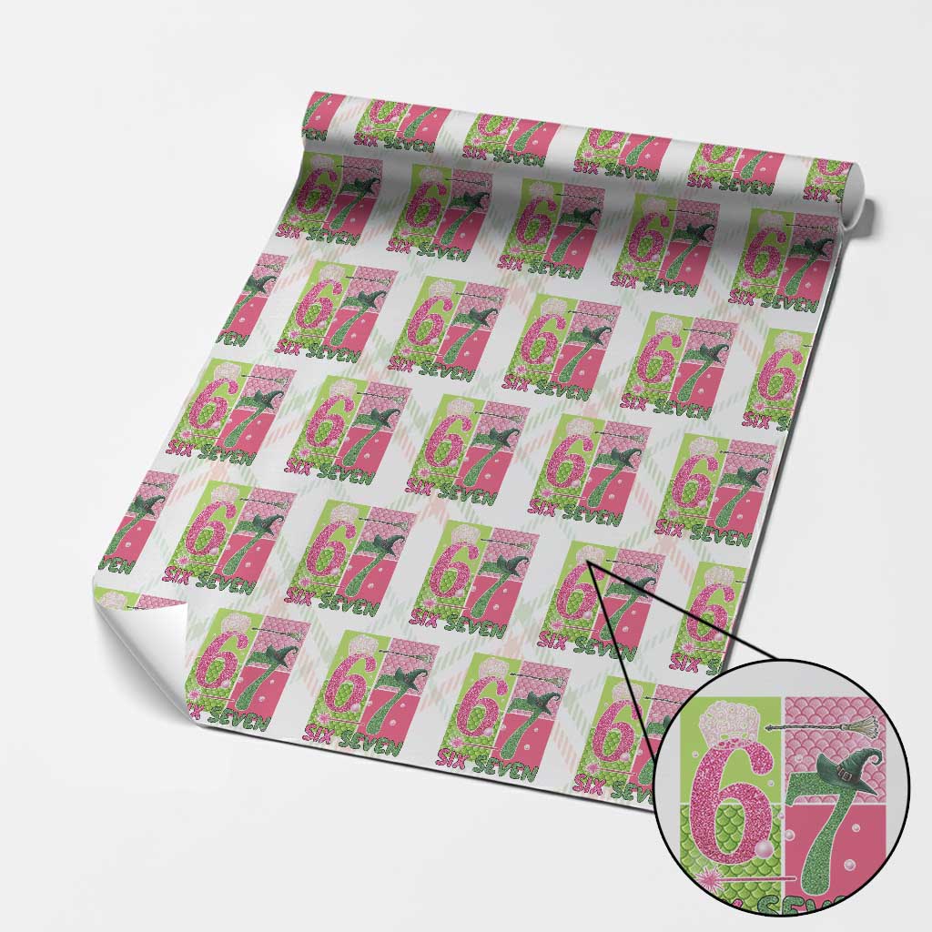 I Was Six Now I Am Seven Wrapping Paper Roll Fantasy Birthday Girl TS12 Christmas Plaid Print Your Wear