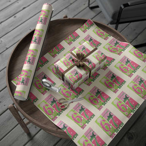 I Was Six Now I Am Seven Wrapping Paper Roll Fantasy Birthday Girl TS12 Beige Print Your Wear