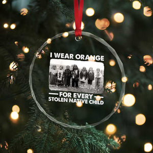 I Wear Orange For Every American Native Child Crystal Glass Ornament - Print Your Wear
