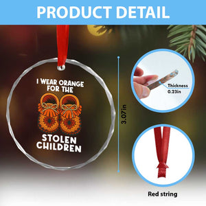 I Wear Orange For Every Stolen American Native Child Crystal Glass Ornament Orange Day TS10 Print Your Wear
