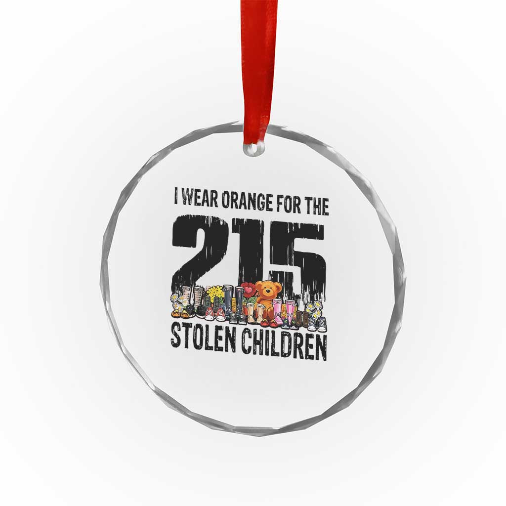 I Wear Orange For The 215 Stolen Children Crystal Glass Ornament Native Child Tribute 215 Memorial Awareness TS02 Print Your Wear