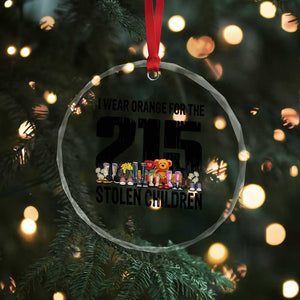 I Wear Orange For The 215 Stolen Children Crystal Glass Ornament Native Child Tribute 215 Memorial Awareness TS02 Print Your Wear