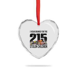 I Wear Orange For The 215 Stolen Children Heart Crystal Glass Ornament Native Child Tribute 215 Memorial Awareness TS02 Print Your Wear