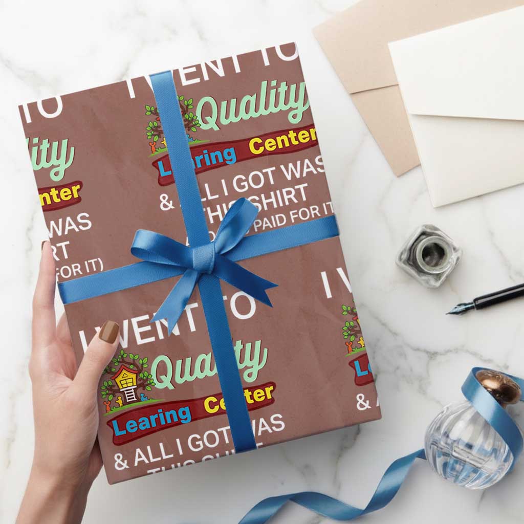I Went to Minnesota Learing Center Meme Wrapping Paper Roll Funny Sarcastic Viral Education Fail TS02 Mocha Print Your Wear