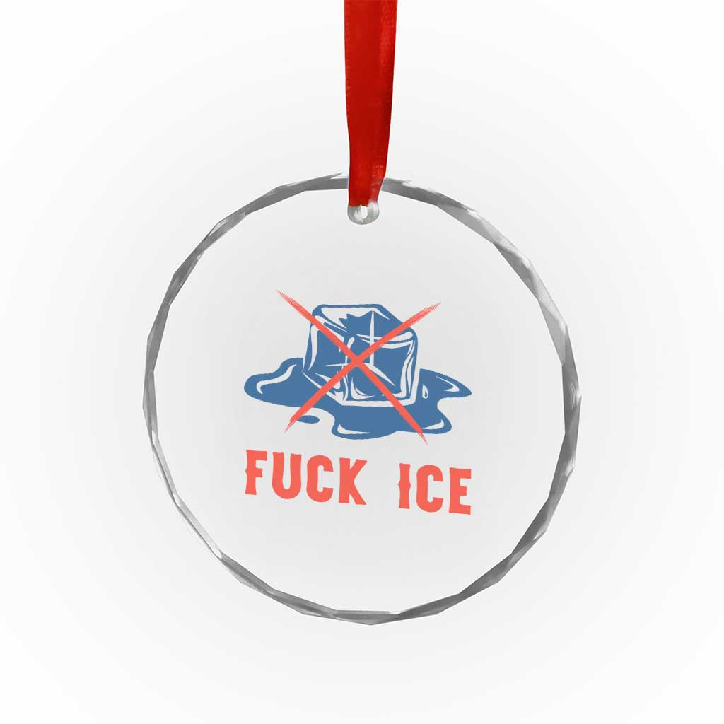 Ice Cube Anti ICE Immigration Human Rights Meme Crystal Glass Ornament TS14 Print Your Wear