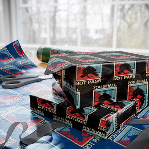 Ice Hockey Goalie Vintage Retro Gift Wrapping Paper Roll You Shall Not Pass TS12 Black Print Your Wear