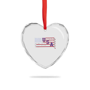 Ice Hockey Sticks American Flag Heart Crystal Glass Ornament Patriotic Hockey Fan TS14 Print Your Wear