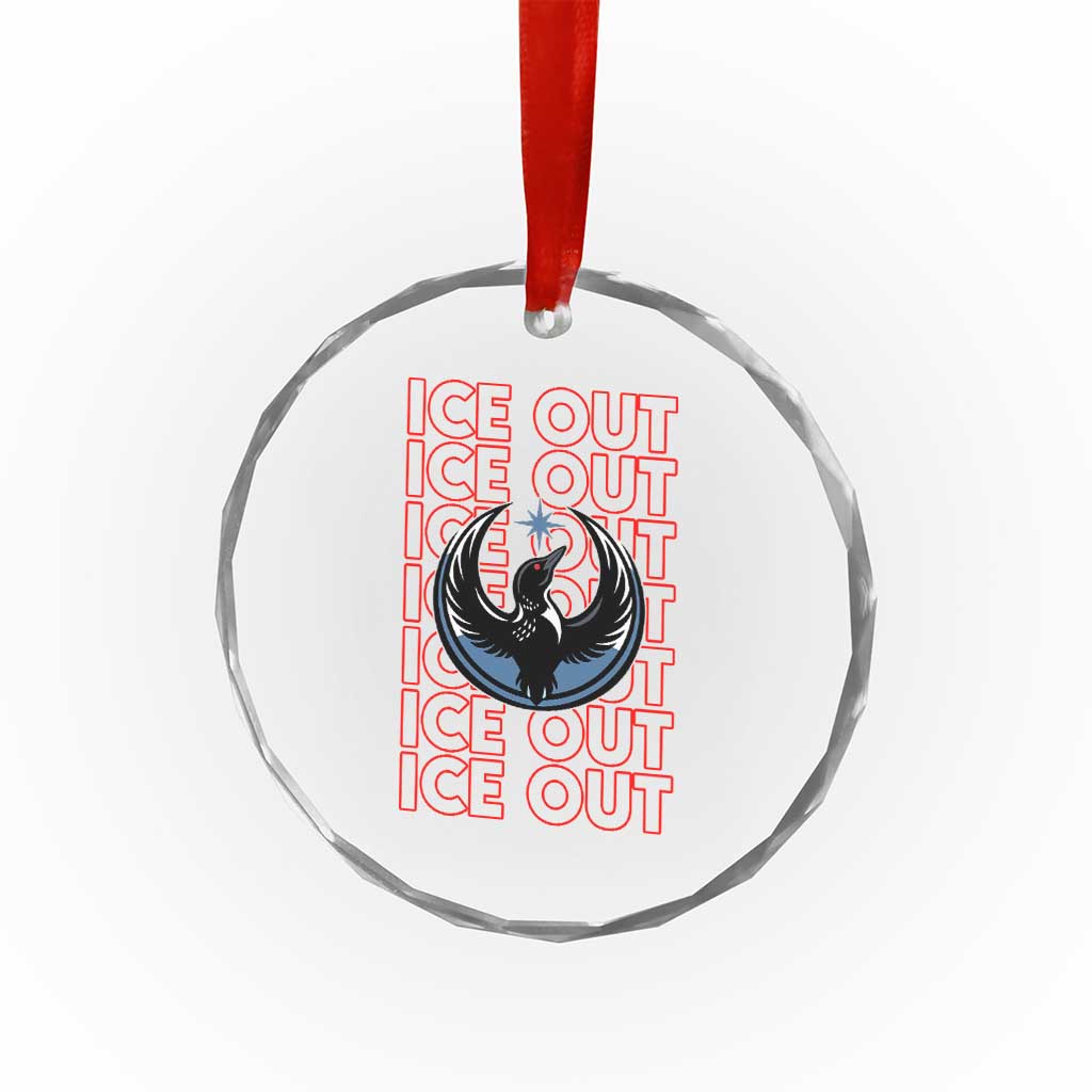 ICE Out Crystal Glass Ornament Minneapolis Resist Anti ICE Immigration Protest TS14 Print Your Wear