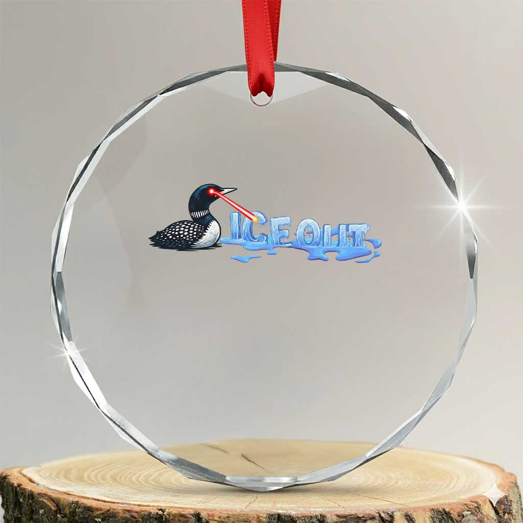 Ice Out Crystal Glass Ornament Minnesota Resist Anti ICE Immigration Protest TS14 Transparent Glass 3'' Circle Print Your Wear