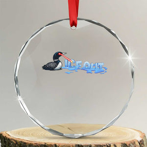 Ice Out Crystal Glass Ornament Minnesota Resist Anti ICE Immigration Protest TS14 Transparent Glass 3'' Circle Print Your Wear