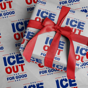 Ice Out For Good Protest Wrapping Paper Roll Justice Against Ice Political Resistance TS02 White Print Your Wear