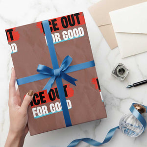 Ice Out For Good Wrapping Paper Roll Subtle Against Ice Protest Political Resistance TS02 Mocha Print Your Wear
