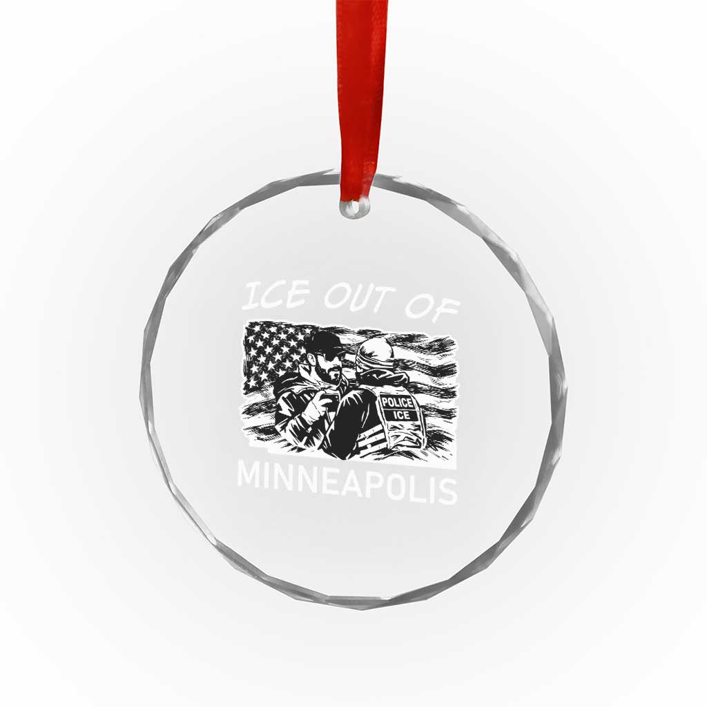 Ice Out Of Minneapolis Crystal Glass Ornament Minnesota Protest Support Gift TS12 Print Your Wear