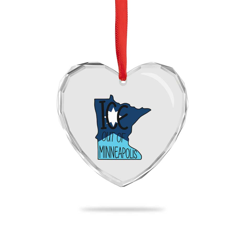 Ice Out Of Minneapolis Heart Crystal Glass Ornament Minnesota Community Support Gift TS12 Print Your Wear