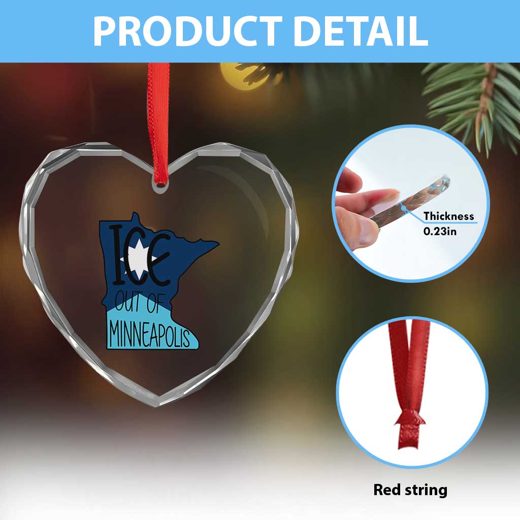 Ice Out Of Minneapolis Heart Crystal Glass Ornament Minnesota Community Support Gift TS12 Print Your Wear