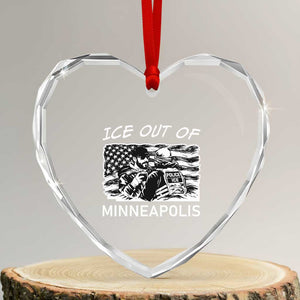Ice Out Of Minneapolis Heart Crystal Glass Ornament Minnesota Protest Support Gift TS12 Transparent Glass 3'' Heart Print Your Wear
